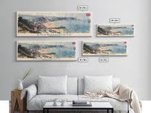 Load image into Gallery viewer, Bournemouth United Kingdom Wall Art, Panoramic Travel Poster, Panoramic Framed Canvas Print, City Wall Art, Wall Hanging Home Decor, Travel Art