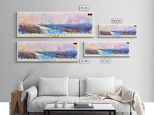 Load image into Gallery viewer, Chemnitz Germany Wall Art, Panoramic Travel Poster, Panoramic Framed Canvas Print, City Wall Art, Wall Hanging Home Decor, Travel Art