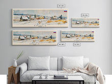 Load image into Gallery viewer, Engels Russia Panoramic Travel Poster, Framed Canvas Print or Metal Wall Art, Travel Art, Home Decor, Panoramic Painting, Midcentury Art