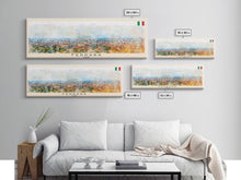 Carregar imagem no visualizador da galeria, Ferrara Italy Travel Art, City Art, Framed Canvas Print or Metal Wall Art, Europe Travel Poster, Panoramic Wall Art, Extra Wide Wall Art