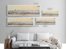 Carregar imagem no visualizador da galeria, Foggia Italy Wall Art, Panoramic Travel Poster, Panoramic Framed Canvas Print, City Wall Art, Wall Hanging Home Decor, Travel Art