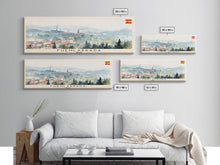 Carregar imagem no visualizador da galeria, Fuenlabrada Spain Wall Art, Panoramic Travel Poster, Panoramic Framed Canvas Print, City Wall Art, Wall Hanging Home Decor, Travel Art