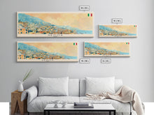Carregar imagem no visualizador da galeria, Genoa Italy Travel Art, City Art, Framed Canvas Print or Metal Wall Art, Europe Travel Poster, Panoramic Wall Art, Extra Wide Wall Art