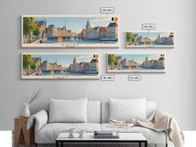 Carregar imagem no visualizador da galeria, Aalst Belgium Travel Print Wall Art, Panoramic City Art, Travel Art, Wall Decor, Vacation Gift, Framed Canvas Print Or Metal Art
