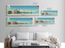 Carregar imagem no visualizador da galeria, Adana Turkey Travel Art, City Art, Framed Canvas Print or Metal Wall Art, Europe Travel Poster, Panoramic Wall Art, Extra Wide Wall Art