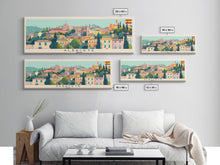 Carregar imagem no visualizador da galeria, Albacete Spain Travel Print Wall Art, Panoramic City Art, Travel Art, Wall Decor, Vacation Gift, Framed Canvas Print Or Metal Art