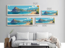 Carregar imagem no visualizador da galeria, Alicante Spain Travel Print Wall Art, Panoramic City Art, Travel Art, Wall Decor, Vacation Gift, Framed Canvas Print Or Metal Art