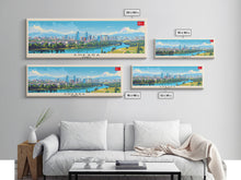 Load image into Gallery viewer, Ankara Turkey Travel Print Wall Art, Panoramic City Art, Travel Art, Wall Decor, Vacation Gift, Framed Canvas Print Or Metal Art