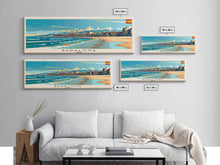 Carregar imagem no visualizador da galeria, Badalona Spain Travel Print Wall Art, Panoramic City Art, Travel Art, Wall Decor, Vacation Gift, Framed Canvas Print Or Metal Art