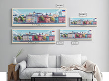 Load image into Gallery viewer, Barnaul Russia Wall Art, Panoramic Travel Poster, Panoramic Framed Canvas Print, City Wall Art, Wall Hanging Home Decor, Travel Art