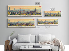 Load image into Gallery viewer, Birmingham United Kingdom Travel Print Wall Art, Panoramic City Art, Travel Art, Wall Decor, Vacation Gift, Framed Canvas Print Or Metal Art