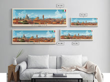 Carregar imagem no visualizador da galeria, Bologna Italy Wall Art, Panoramic Travel Poster, Panoramic Framed Canvas Print, City Wall Art, Wall Hanging Home Decor, Travel Art