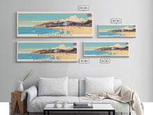 Load image into Gallery viewer, Bournemouth United Kingdom Wall Art, Panoramic Travel Poster, Panoramic Framed Canvas Print, City Wall Art, Wall Hanging Home Decor, Travel Art