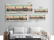 Load image into Gallery viewer, Brescia Italy Travel Print Wall Art, Panoramic City Art, Travel Art, Wall Decor, Vacation Gift, Framed Canvas Print Or Metal Art
