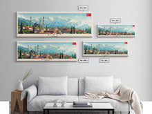 Load image into Gallery viewer, Bursa Turkey Travel Print Wall Art, Panoramic City Art, Travel Art, Wall Decor, Vacation Gift, Framed Canvas Print Or Metal Art