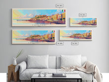 Carregar imagem no visualizador da galeria, Cagliari Italy Wall Art, Panoramic Travel Poster, Panoramic Framed Canvas Print, City Wall Art, Wall Hanging Home Decor, Travel Art