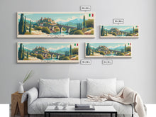 Cargar imagen en el visor de la galería, Foggia Italy Wall Art, Panoramic Travel Poster, Panoramic Framed Canvas Print, City Wall Art, Wall Hanging Home Decor, Travel Art