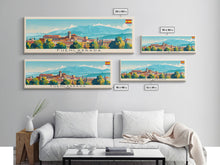 Cargar imagen en el visor de la galería, Fuenlabrada Spain Wall Art, Panoramic Travel Poster, Panoramic Framed Canvas Print, City Wall Art, Wall Hanging Home Decor, Travel Art
