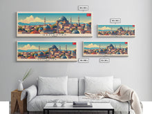 Load image into Gallery viewer, Gaziantep Turkey Travel Print Wall Art, Panoramic City Art, Travel Art, Wall Decor, Vacation Gift, Framed Canvas Print Or Metal Art