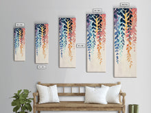 Cargar imagen en el visor de la galería, Colorful Leaves Hanging From Branches - Skinny Art Tall Art Framed Canvas Print Japanese Style Art Ukiyo-e Art