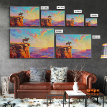 Carregar imagem no visualizador da galeria, Framed Cowboy Art | 24x36 Wall Art | Equestrian Wall Decor | Western Decor | Southwestern Art | | Retro Wild West | Farmhouse Wall Art