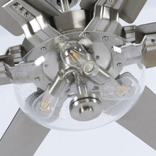 Carregar imagem no visualizador da galeria, 70" Modern Brushed Nickel DC Motor Downrod Mount Ceiling Fan with Lighting and Remote Control