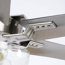 Carregar imagem no visualizador da galeria, 70" Modern Brushed Nickel DC Motor Downrod Mount Ceiling Fan with Lighting and Remote Control