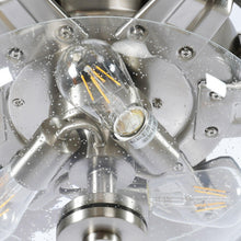 Carregar imagem no visualizador da galeria, 70" Modern Brushed Nickel DC Motor Downrod Mount Ceiling Fan with Lighting and Remote Control