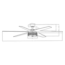 Carregar imagem no visualizador da galeria, 70" Modern DC Motor Downrod Mount Reversible Ceiling Fan with Lighting and Remote Control