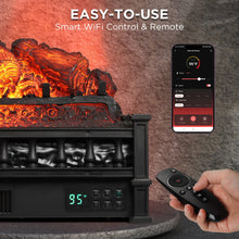 Carregar imagem no visualizador da galeria, Eternal Flame EF26-PB Smart Electric Fireplace Logs, WiFi Enabled