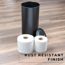 Load image into Gallery viewer, Freestanding Extra Large Toilet Paper Holder (Matte Black Finish)