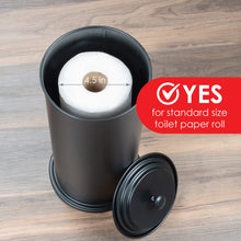 Load image into Gallery viewer, Freestanding Extra Large Toilet Paper Holder (Matte Black Finish)
