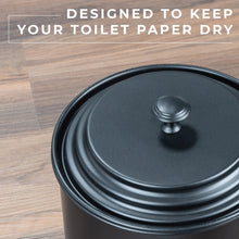 Load image into Gallery viewer, Freestanding Extra Large Toilet Paper Holder (Matte Black Finish)