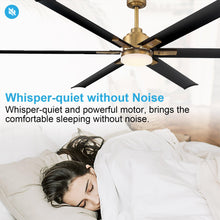 Carregar imagem no visualizador da galeria, 72" Bankston Modern DC Motor Downrod Mount Reversible Ceiling Fan with Lighting and Remote Control