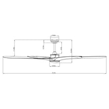 Carregar imagem no visualizador da galeria, 72" Jaydn Farmhouse Satin Nickel DC Motor Downrod Mount Reversible Ceiling Fan with Lighting and Remote Control