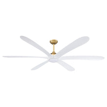 Carregar imagem no visualizador da galeria, 72" Jaydn Farmhouse Satin Nickel DC Motor Downrod Mount Reversible Ceiling Fan with Lighting and Remote Control