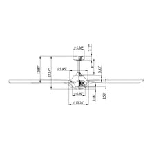 Carregar imagem no visualizador da galeria, 72" Farmhouse DC Motor Brushed Nickel Downrod Mount Reversible Ceiling Fan with Remote Control