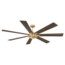 Carregar imagem no visualizador da galeria, 72" Farmhouse DC Motor Brushed Nickel Downrod Mount Reversible Ceiling Fan with Remote Control