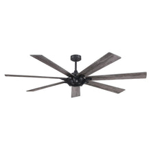 Carregar imagem no visualizador da galeria, 72" Farmhouse DC Motor Brushed Nickel Downrod Mount Reversible Ceiling Fan with Remote Control