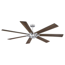 Carregar imagem no visualizador da galeria, 72" Farmhouse DC Motor Brushed Nickel Downrod Mount Reversible Ceiling Fan with Remote Control