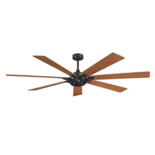 Carregar imagem no visualizador da galeria, 72" Farmhouse DC Motor Brushed Nickel Downrod Mount Reversible Ceiling Fan with Remote Control