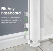 Carregar imagem no visualizador da galeria, Bingguz 90 Inch Extra Wide Baby Gate for Large Openings Retractable Baby Gates for Doorways Long Baby Gates Indoor Extra Long Pet Gates for Dogs Extra