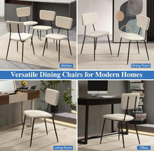 Carregar imagem no visualizador da galeria, Bacyion Dining Room Chairs Set of 2 - Modern Boucle Fabric Kitchen Chairs, Dining Chairs with Metal Legs for Dining Room, Kitchen, Living Room