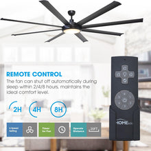 Carregar imagem no visualizador da galeria, 75" Industrial DC Motor Downrod Mount Reversible Ceiling Fan with Lighting and Remote Control