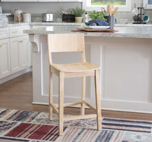 Load image into Gallery viewer, LINON HOME DECOR - DEVIN COUNTER STOOL UNFINISHED (SET OF 2) - CS279UNF02KD
