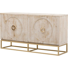 Cargar imagen en el visor de la galería, Four-Door Metal Handle Storage Cabinet, Adjustable Shelves, Suitable for Corridor, Entrance, Living Room, Study