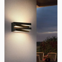 Load image into Gallery viewer, Black/White Outdoor/Indoor Alumunim LED Wall Light For Garden, Villa, Porch