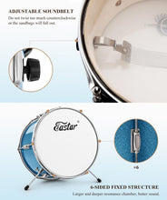 Carregar imagem no visualizador da galeria, Kids Drum Set Eastar 3-Piece for Beginners, 14 inch Drum Kit with Adjustable Throne, Cymbal, Pedal & Two Pairs of Drumsticks, Junior Drum Set with Bass