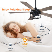 Carregar imagem no visualizador da galeria, 52" Mirelle Farmhouse Downrod Mount Reversible Ceiling Fan with Lighting and Remote Control