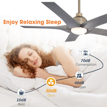 Carregar imagem no visualizador da galeria, 56" Genoa Farmhouse DC Motor Downrod Mount Reversible Ceiling Fan with Lighting and Remote Control